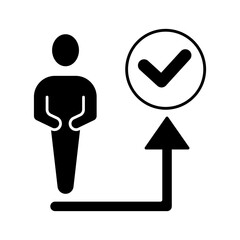 right concept line icon. Simple element illustration. right concept outline symbol design.