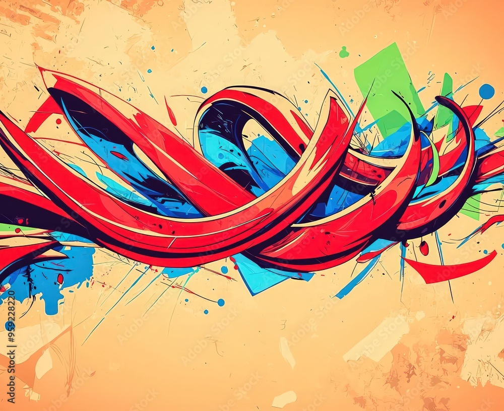 Poster abstract background with splashes