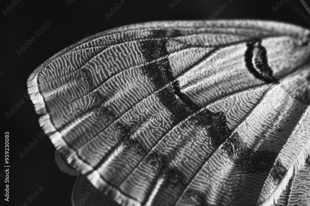 Poster a close up of a colorful fabric with a pattern delicate patterns on the surface of a moth's wing