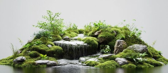 Moss plants exhibit beauty and utility particularly during the rainy season