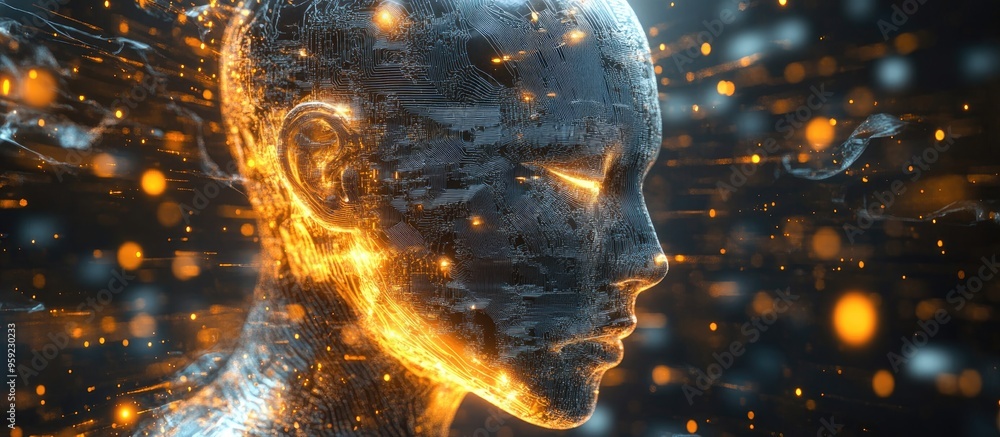 Poster ai driven image generation using text prompts and keyword content creation on a computer to produce 