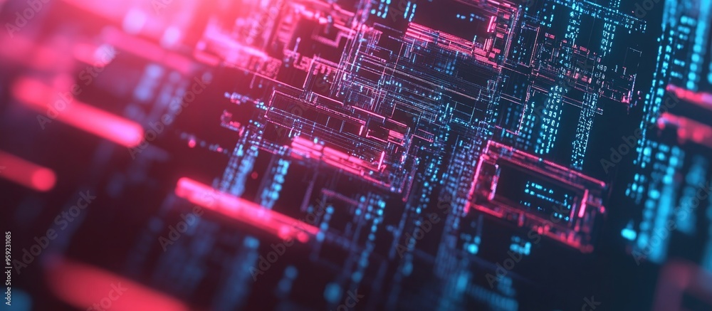 Poster blockchain technology backdrop featuring cryptocurrency fintech and network programming concepts abs