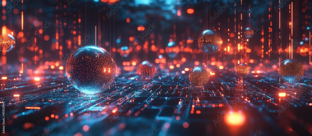 Aufkleber digital ai technology communication networks business iot big data and marketing 6 0 concept future 