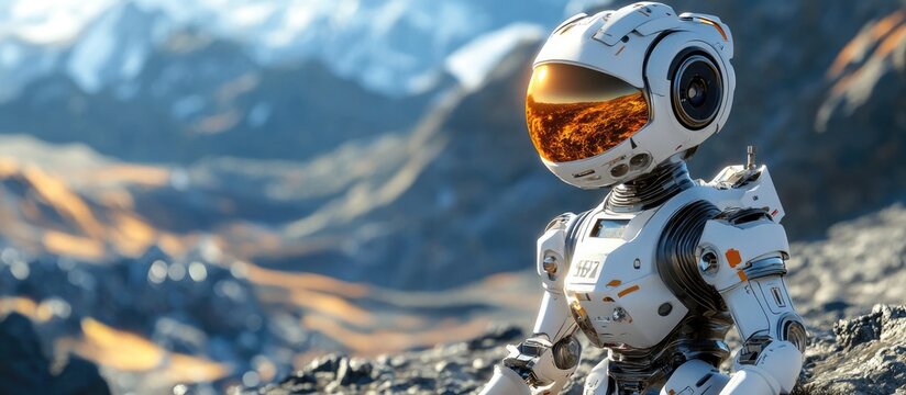 Robot arrived on an alien planet