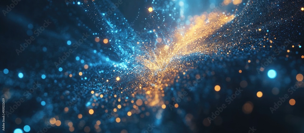 Aufkleber futuristic particle background featuring an abstract explosion of dynamic particles digital backdrop