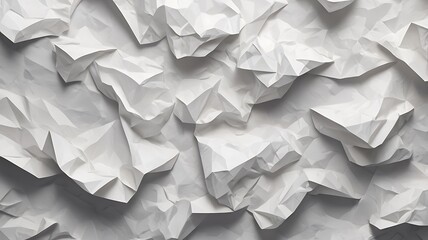 Fototapeta premium Crumpled paper style abstract background, paper texture with extruded shapes 