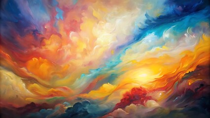 Colorful oil abstract background and texture, Mixtures of oil paint. Trendy hand painting canvas.