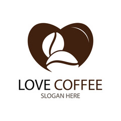 love coffee logo design vector