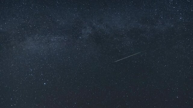 The Milky Way moving across the night sky. Captures the mesmerizing motion of stars and cosmic detail in a clear, dark sky