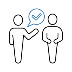 approve concept line icon. Simple element illustration. approve concept outline symbol design.