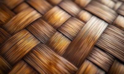 Close-up of a Woven Brown Pattern