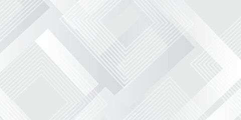 White geometric abstract background overlap layer on bright space with lines effect decoration. Modern graphic design