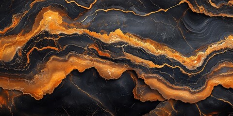 Obraz premium Abstract Black and Gold Marble Texture.