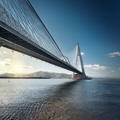 Fototapeta premium bridge seen from below, AI generated