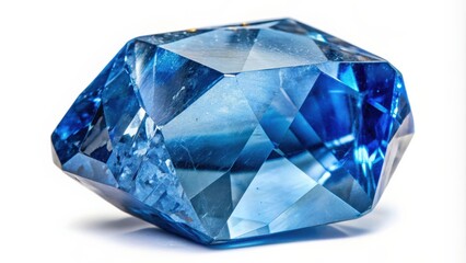 Specimen of natural blue spinel crystal cutout, blue, spinel, crystal, specimen, natural, gemstone, precious, mineral, cutout,vibrant