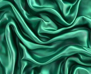 Obraz premium elegant green silk background