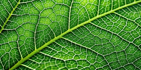 Obraz premium Extreme close up of intricate green leaf veins, texture, detail, macro, nature, close-up, plant, foliage, pattern, green, organic