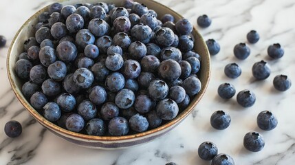 Bowl of Fresh Blueberries