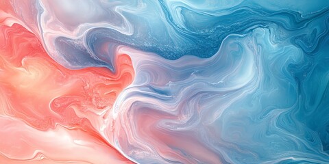 Fototapeta premium Abstract Blue and Pink Swirls Background.
