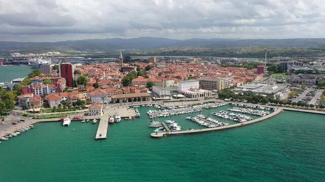 Koper, Port of Koper is the country's only container port region, Istrian region,  Slovenia.