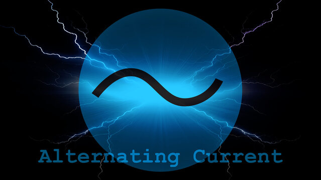 Alternating current themed dark wallpaper.