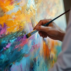 28. Person painting a new canvas, symbolizing creativity and fresh beginnings