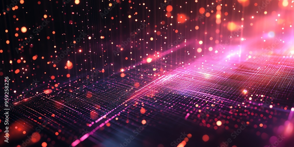 Poster abstract bokeh lights background.