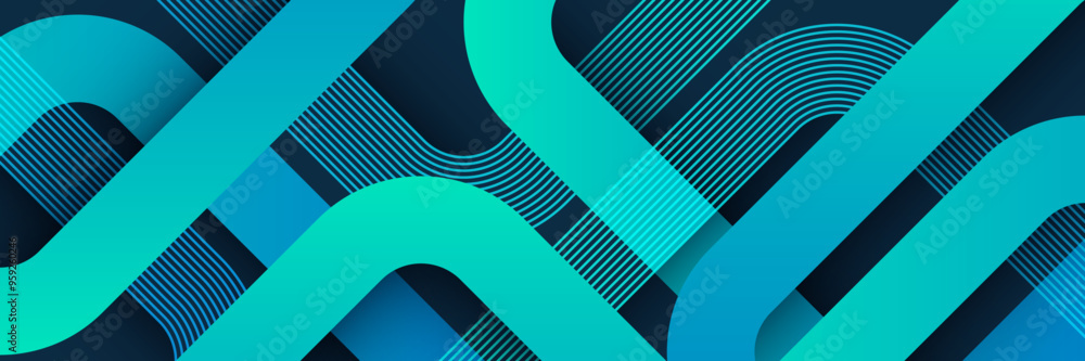Canvas Prints blue geometric abstract background. minimal geometric. trendy gradient shapes design. modern futuris