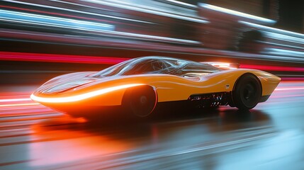 Obraz premium car light speed