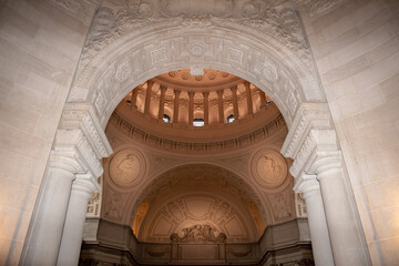 Ornate Dome Interior Inside San Francisco City Hall