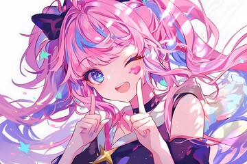 Fototapeta premium cute anime girl