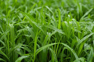 Obraz premium Dewy Green Grass