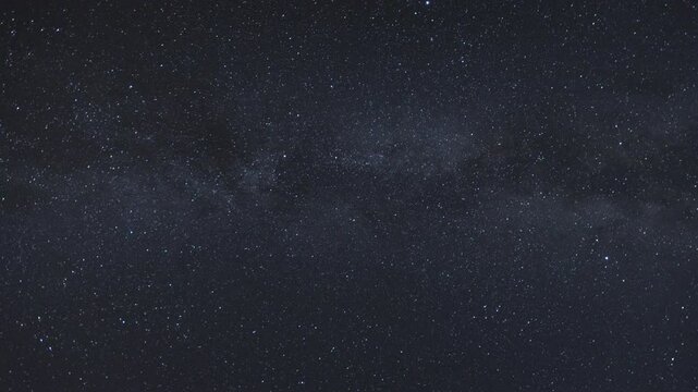 The Milky Way moving across the night sky. Captures the mesmerizing motion of stars and cosmic detail in a clear, dark sky