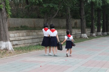 North Korean School Children 