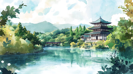 Japan, Kyoto, summer, Spring, Autumn, Winter,  cityscape, Japanese art, temple, shrine, architecture, 