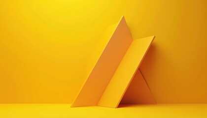 Bright yellow geometric shapes create a modern, minimalist aesthetic. Ideal for design, branding, or creative projects.