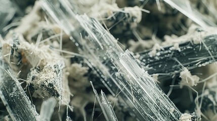 Close-up of Asbestos Fibers