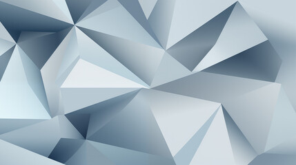 Blue and White Geometric Low Poly Digital Art