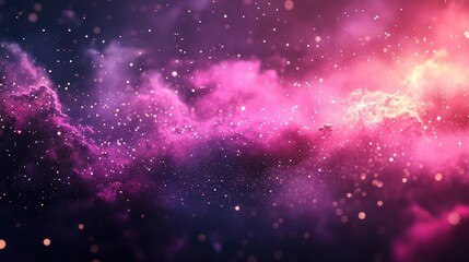Digital rendering of a colorful, celestial space scene with nebula and stars
