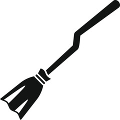 Simple vector of a witch's broom flying through the air, perfect for halloween projects