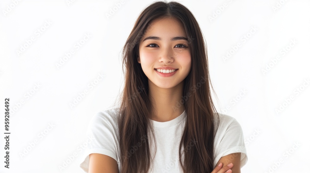 Poster Beautiful Woman Smiling at the Camera