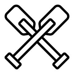 paddles Line Icon