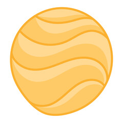 Obraz premium Colored planet icon Science and space Vector