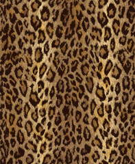 ヒョウ柄　リアルな動物の毛並み風　シームレス　フェイクファー　サファリ　レオパードパターン