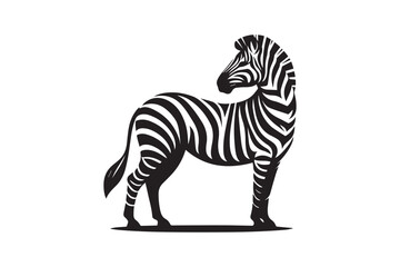 Zebra silhouette vector illustration