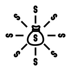 hedge market Line Icon