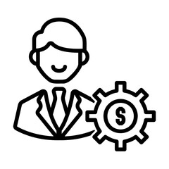 stock agent Line Icon