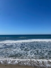 waves on the beach in Malibu