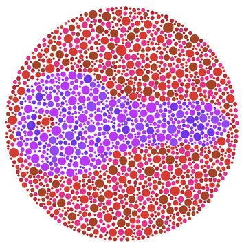 Color Blindness Test Chart &ndash; Vision Screening Circles with Numbers

Ishihara Test Pattern &ndash; Color Blindness Diagnosis Dots in Red and Green