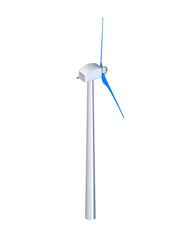 3D render of a Wind Turbine for Renewable Energy Production, Featuring Sustainable Engineering Design, Wind Power Generation, and Eco-Friendly Technology, Industrial and Environmental Projects